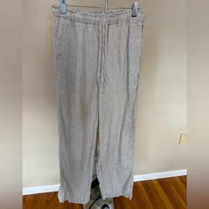 Casual Linen Pants - Gray